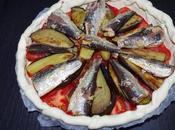 Tarte sardines, aubergine tomate