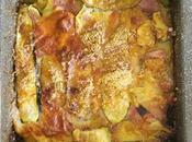 Gratin courgettes, jambon scamorza fumée