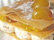 Millefeuille croquant compotée mirabelles crème pralinée