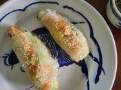 Rouleaux printemps crevettes, concombre, avocat basilic