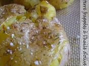 Pommes terre frappées, thym l'huile d'olive