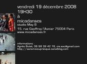 Carte blanche Agnès Butet Bernard Tran “Sans presque” danse performance vidéo micadances (75) décembre 2008 19h30