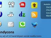 icônes dessinées main