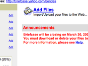 Yahoo Briefcase ferme mars prochain