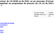 314060 pour reconnecter lecteur DVD/CD