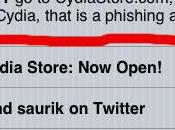 peine sorti, Cydia store détourné