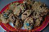 Cookies purée noisette, céréales, m&ms; cranberries