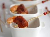 Crevettes-chorizo, apéritif terre-mer improvisé