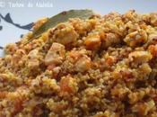 Tajine quinoa bicolore, boulghlour poulet tomate epicé