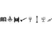Alphabet, symboles chiffrement maçonniques police d’écriture