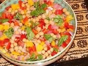 Salade colorée pois chiches Chana Rangeela