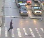 chanceux jour trouvait passage piéton