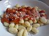 Escalopes Dinde pânées Gnocchi Sauce Tomate