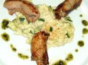 Saltimboccas veau risotto courgettes