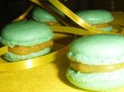 Macarons pistache gros Macaron pistache/framboises