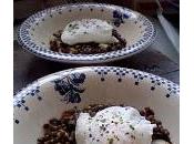 LENTILLES VERTES salade OEUF POCHé