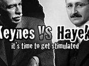 Keynes Hayek battle d'économistes