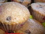 Muffins frambuesas-pepitas chocolate negro framboises pepites chocolat noir