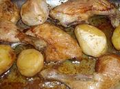 Cuisses poulet leurs pommes terre four