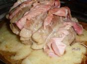 Roti porc jambon fromage