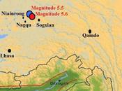 Deux séismes magnitude frappent Xizang, Tibet, région frontalière avec Qinghai, Chine