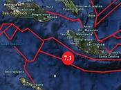 Avril 2010, séisme majeur, magnitude 7,1, frappe l'Ile Cristobal, dans Îles Salomon.