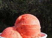 Crème glacée fraises sans oeufs crème sorbetière