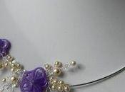 Collier Mariage "Petite violette", pour mariage gourmand