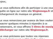 Pour enquête ligne, Virginmega.fr offre