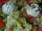 Salade champignons farcis roquefort figue