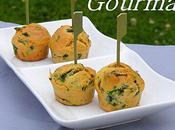 Apéro Mini-cakes crevettes, épinards tomates sechées