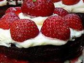 Torte chocolat garnie fraises