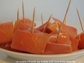 Apéritif d’été autour melon Gressins pancetta, jambon serrano gaspacho melon)