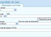 Insertion modification liens dans votre
