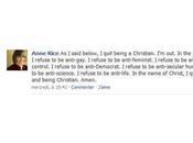 Anne Rice veut plus être chrétienne: Christ, refuse d’être anti-gay