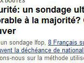 Insécurité réponse sondage Ifop-Le Figaro mesures proposées l’UMP