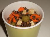 Salade lentilles, carottes emmental