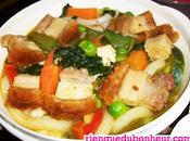 p’tite soupe nouilles Udon, légumes croquants poitrine porc croustillante.