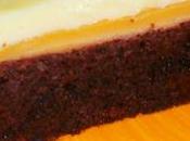 Moelleux chocolat noir façon tarte l'orange, glaçage blanc