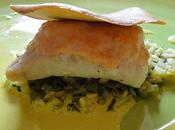 Cabillaud mousse saumon courgette croustillant sarrasin