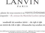 D'autres infos vente Lanvin partir octobre