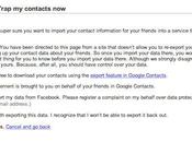 Google: Attention! Êtes-vous certain vouloir exporter contacts chez Facebook