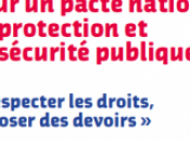 Pour pacte national protection sécurité publique: propositions pour apporter réponses justes efficaces délinquance