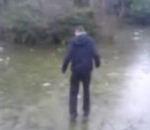 Mauvaise blague glace fragile