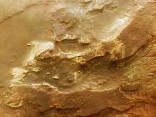 cratère Terby photographié sonde Mars Express