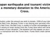 Aidez Japon autres pays/îles faisant dons (via iTunes