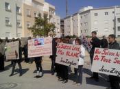 Manif devant l’ambassade Suisse Tunisie 23-03-2011