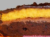 Gâteau Indécemment Décadent chocolat noir-oranges, pointes caramel Cointreau, glaçage croquant