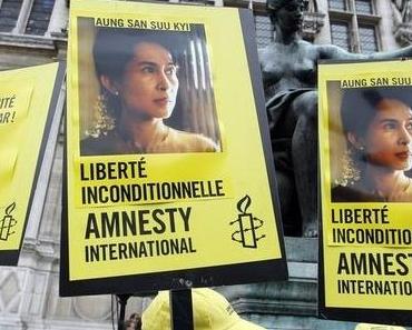 Aung San Suu Kyi salue l'action d'Amnesty International, à l'occasion du 50ème anniversaire de l'ONG