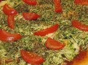 Pizza végétarienne courgettes râpées